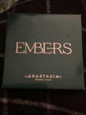 Anastasia EMBERS Eyeshadow Compact — Dark Teal with Rose Gold Lettering